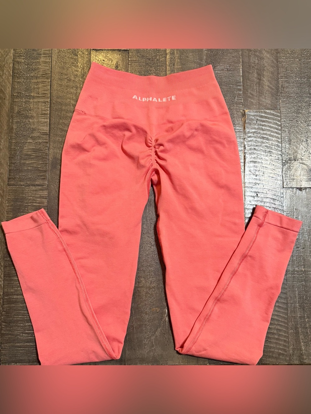 Alphalete Kids Coral Pink High-Waist Leggings